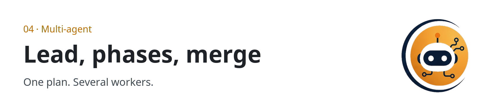 Multi-agent: a lead node and phased satellites
